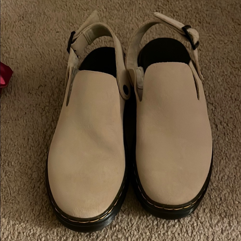 Dr. Martens Beige Slingback Shoes